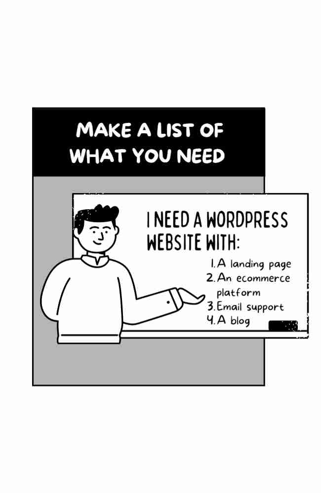 Image showing the 'needs' checklist for hiring a freelancer