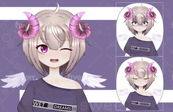 Image of 2D Vtuber model by Sweeful