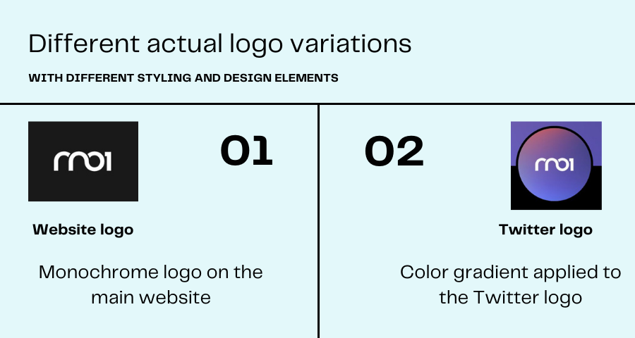 Image showing logo color variations in a business logo package