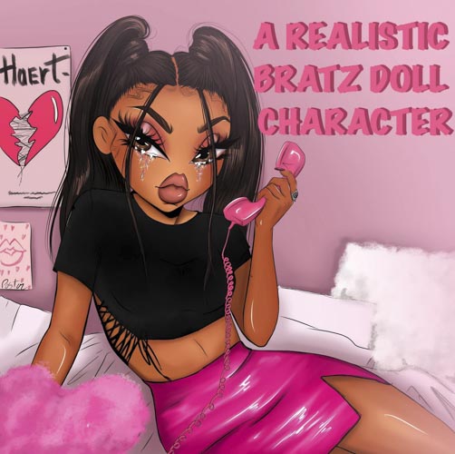 Sample image of Bratz doll drawing from Karim