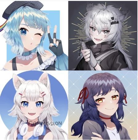 Sample image of Danganronpa icons from Sanadiv 