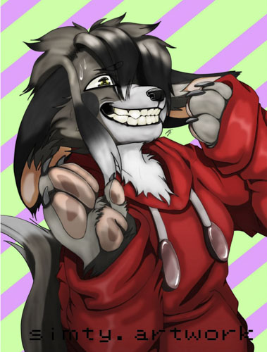 Sample image of Fursona drawing by Simty