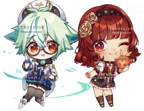 Sample image of chibi artwork from lunallion 2